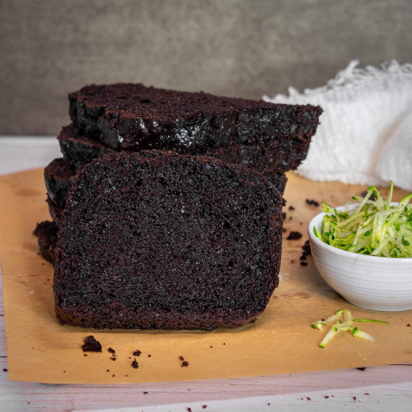 Zucchini chocolate sourdough Tea cake