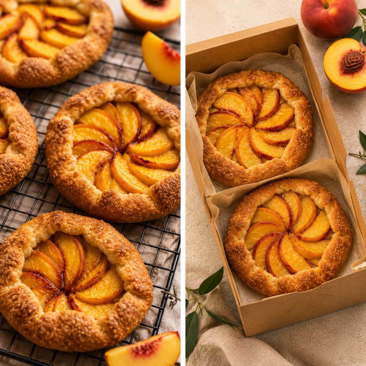 Sourdough peach galette