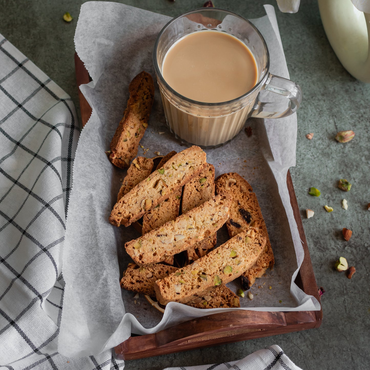 Pistachio & almond biscotti