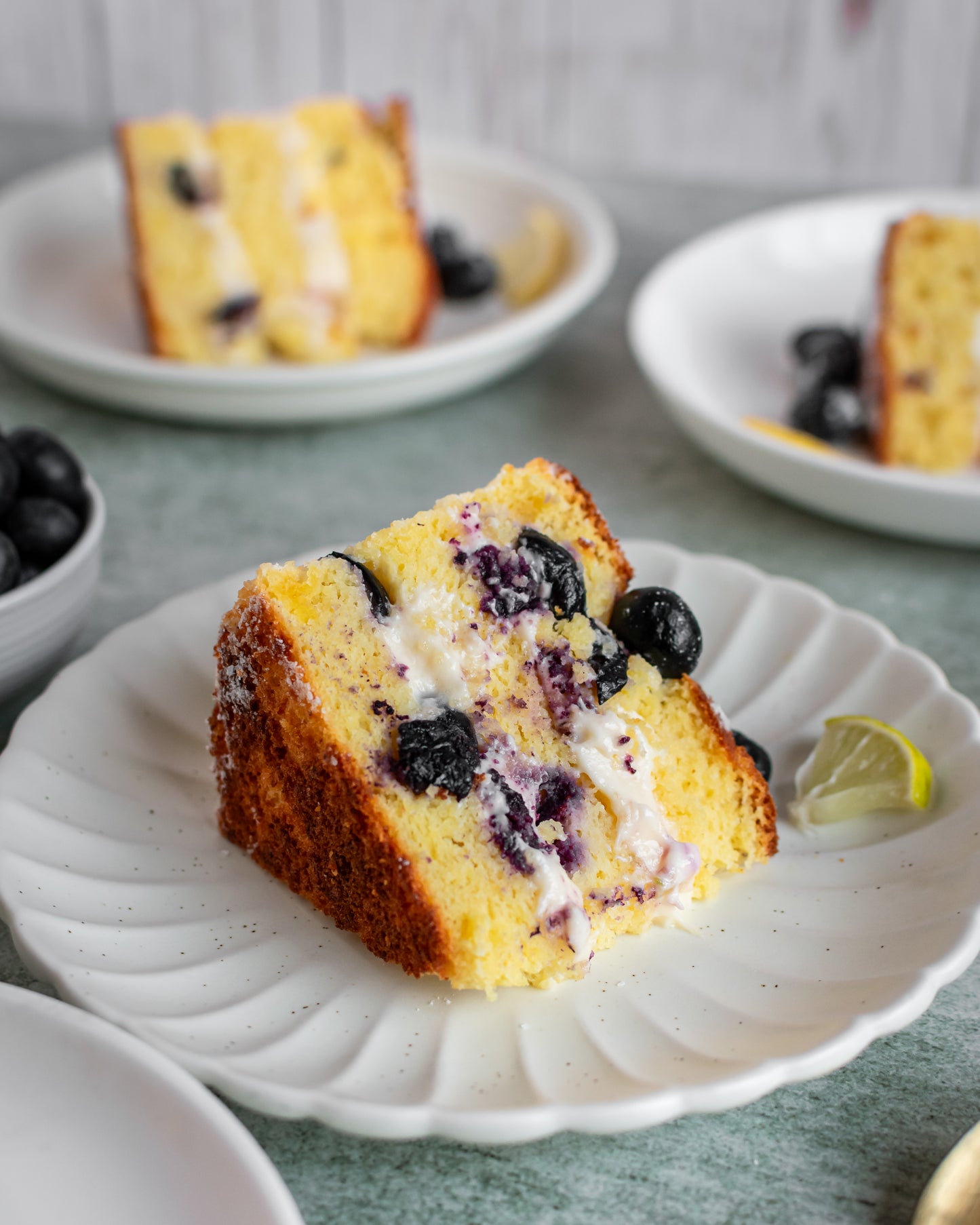 Lemon bluberry flourless cake