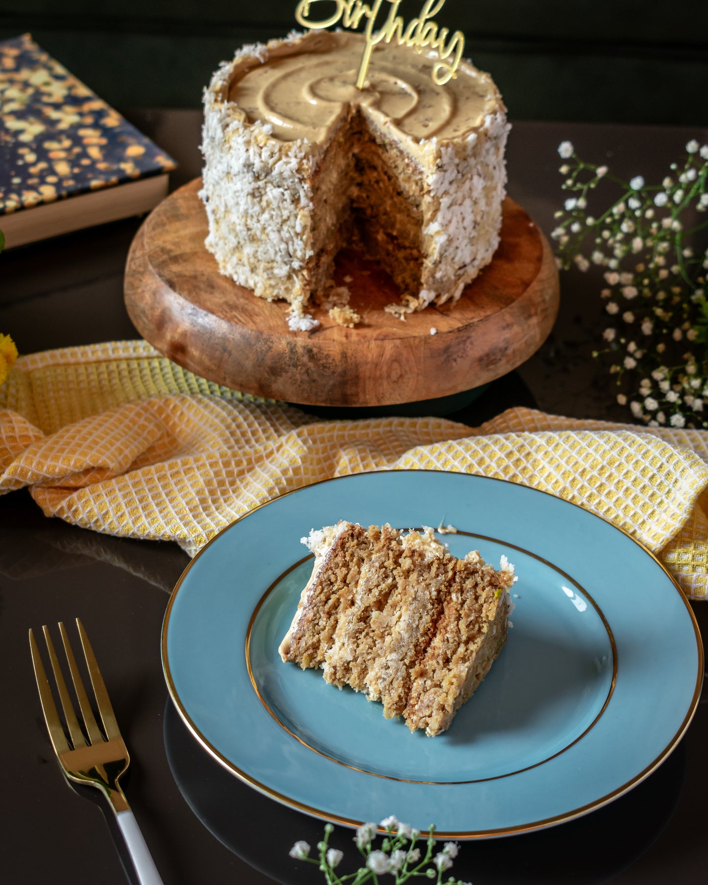 Gluten free Eggless Coconut Cake