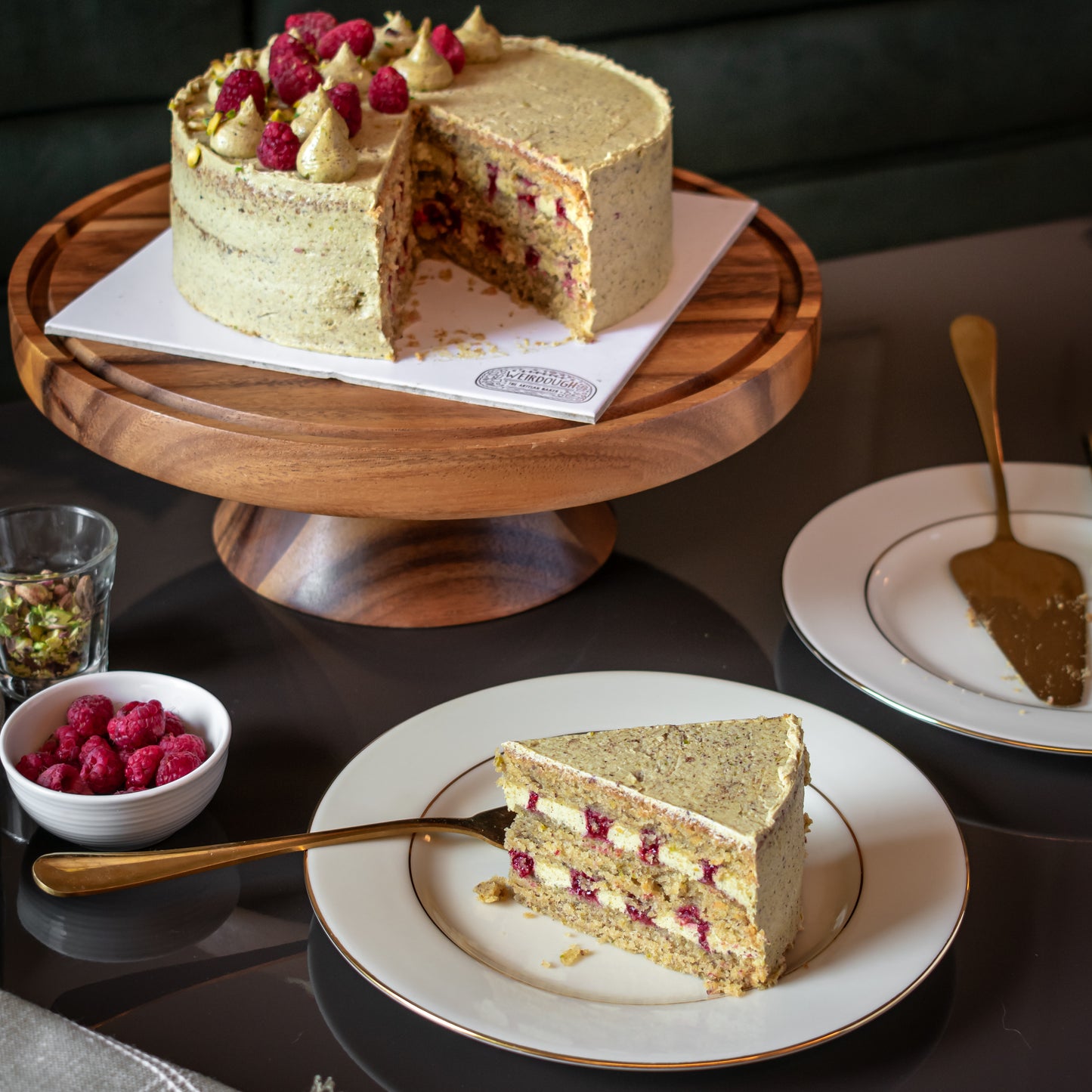Rasberry Pistachio cake