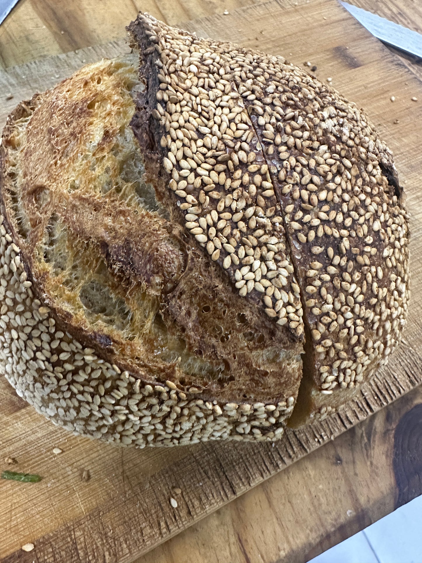 Caramelized onion ,zaatar and sesame Sourdough!