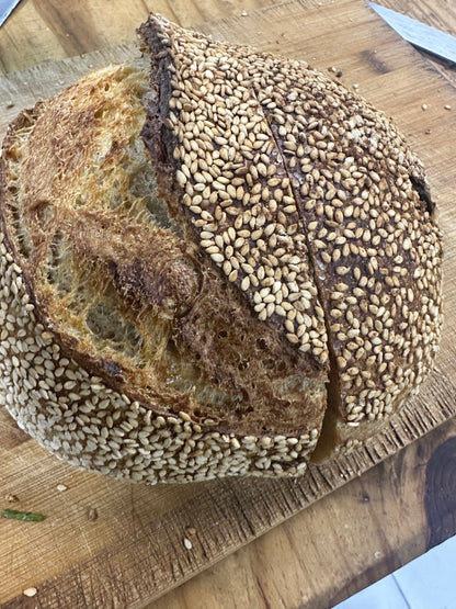 Caramelized onion ,zaatar and sesame Sourdough!