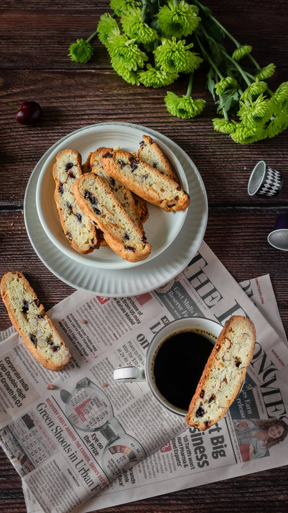 Sourdough Cherry and almond biscotti