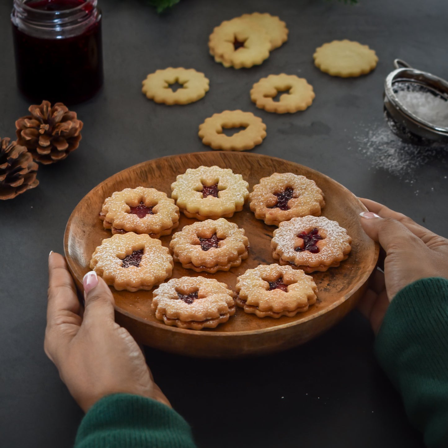 Linzer Jam Cookies