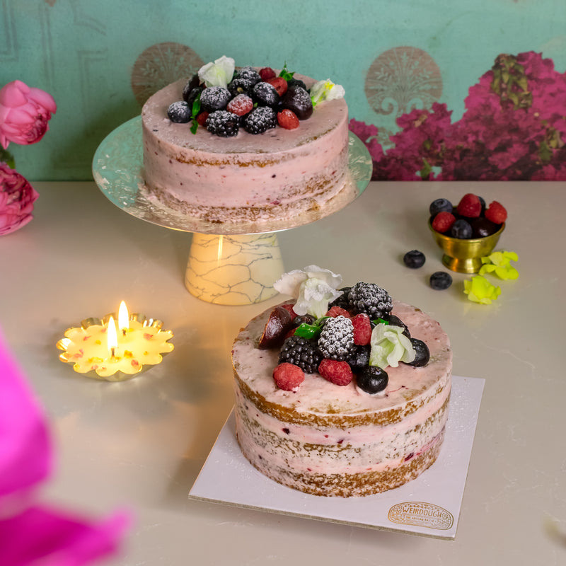 Gluten-Free Eggless Fresh Berry Cake by Weirdough