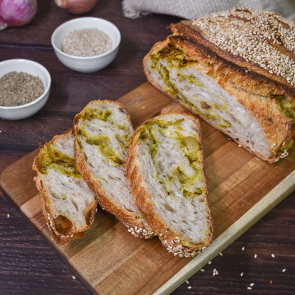 Caramelized onion ,zaatar and sesame Sourdough!