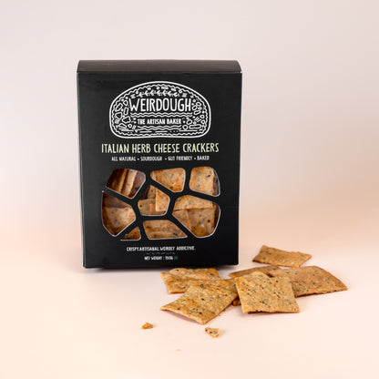 Italian herb cheese sourdough crackers pan india