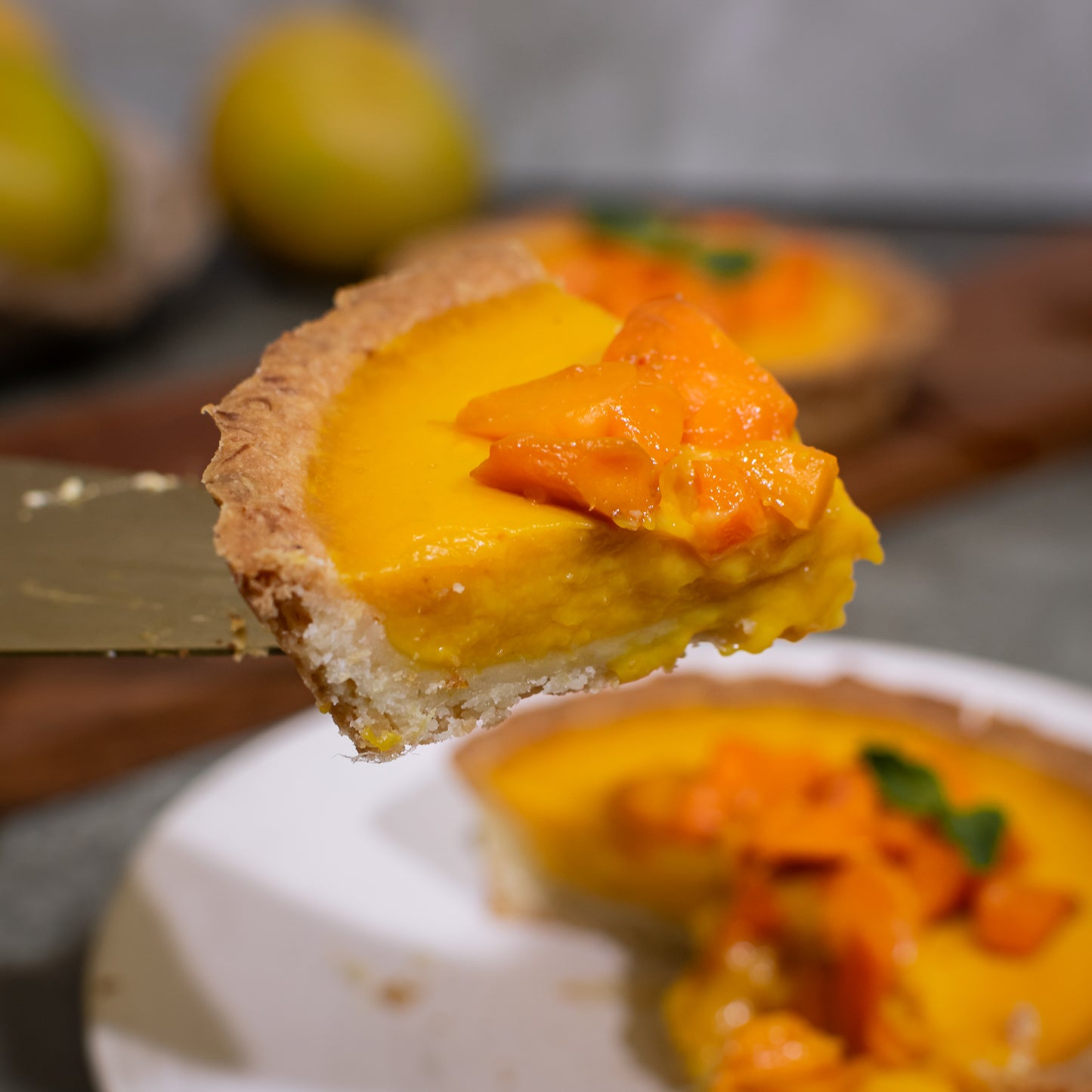 Mango coconut tart