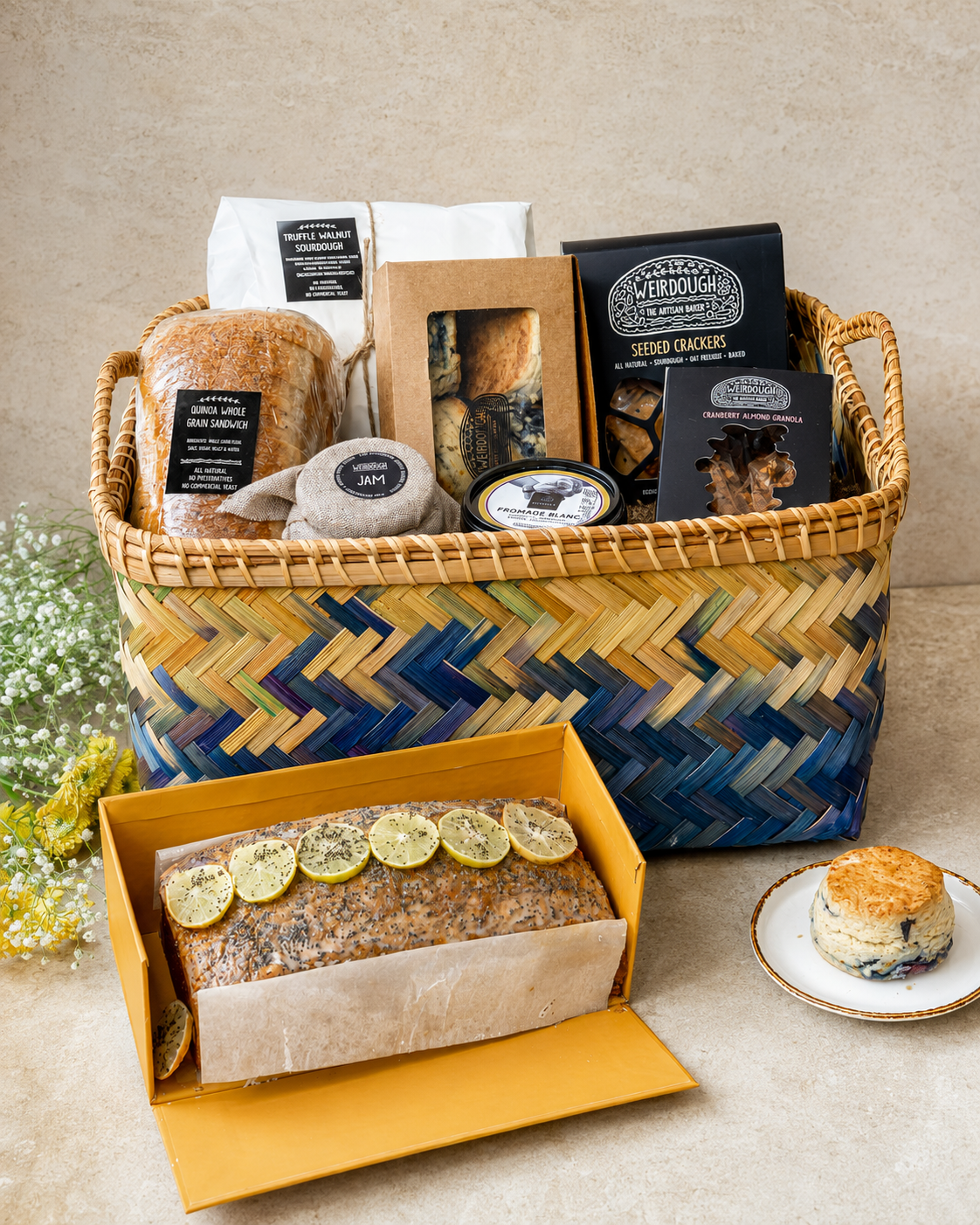 The Afternoon Edit gift hamper in bright natural light