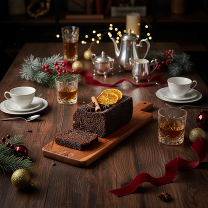 Artistic Christmas Plum Tea Cake