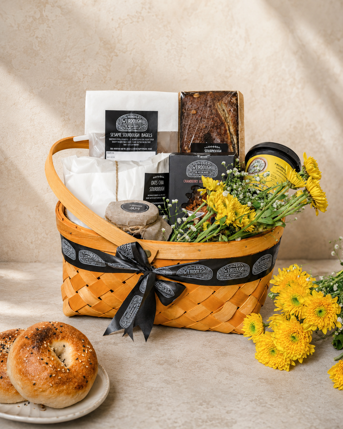 The Breakfast Edit gift hamper in bright natural light