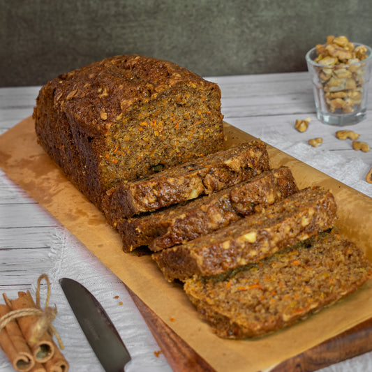 Carrot walnut sourdough tea cake