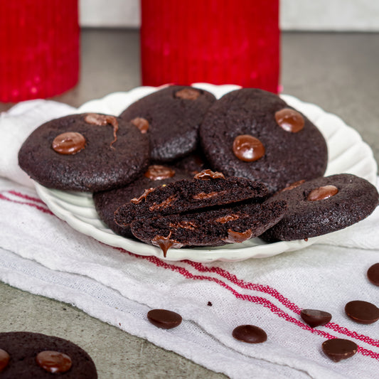 Dark chocolate eggless cookies