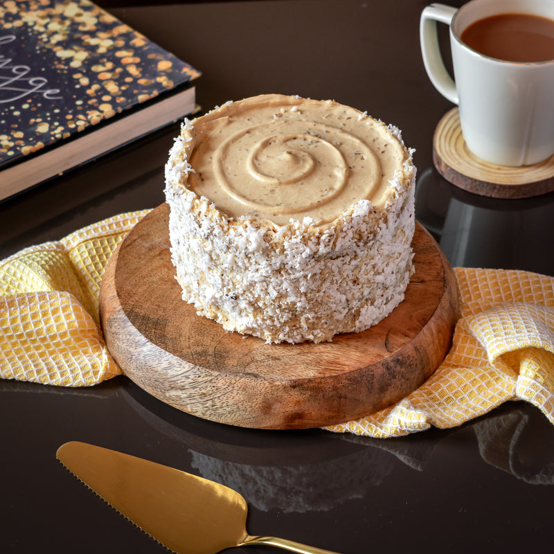 Gluten free Eggless Coconut Cake by Weirdough
