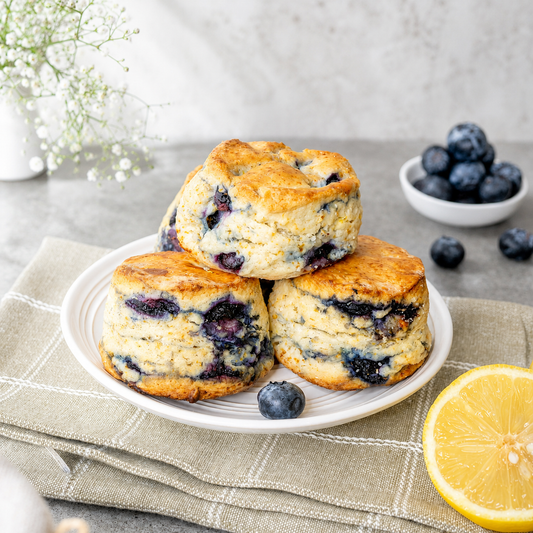 Lemon and blueberry sourdough scones, box of six