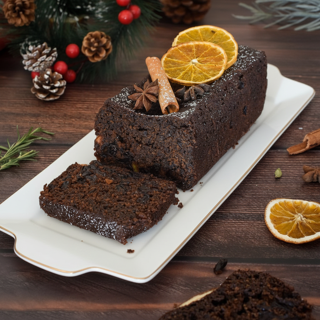 Luxury Christmas Plum Tea Cake