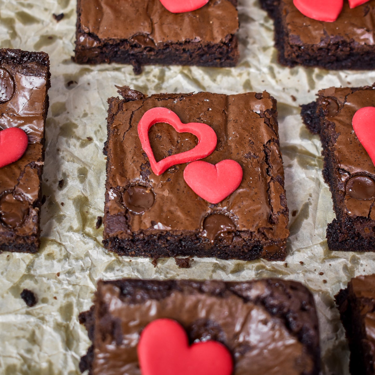 Red Heart Brownies – Fudgy Chocolate Brownies (Box of 6)