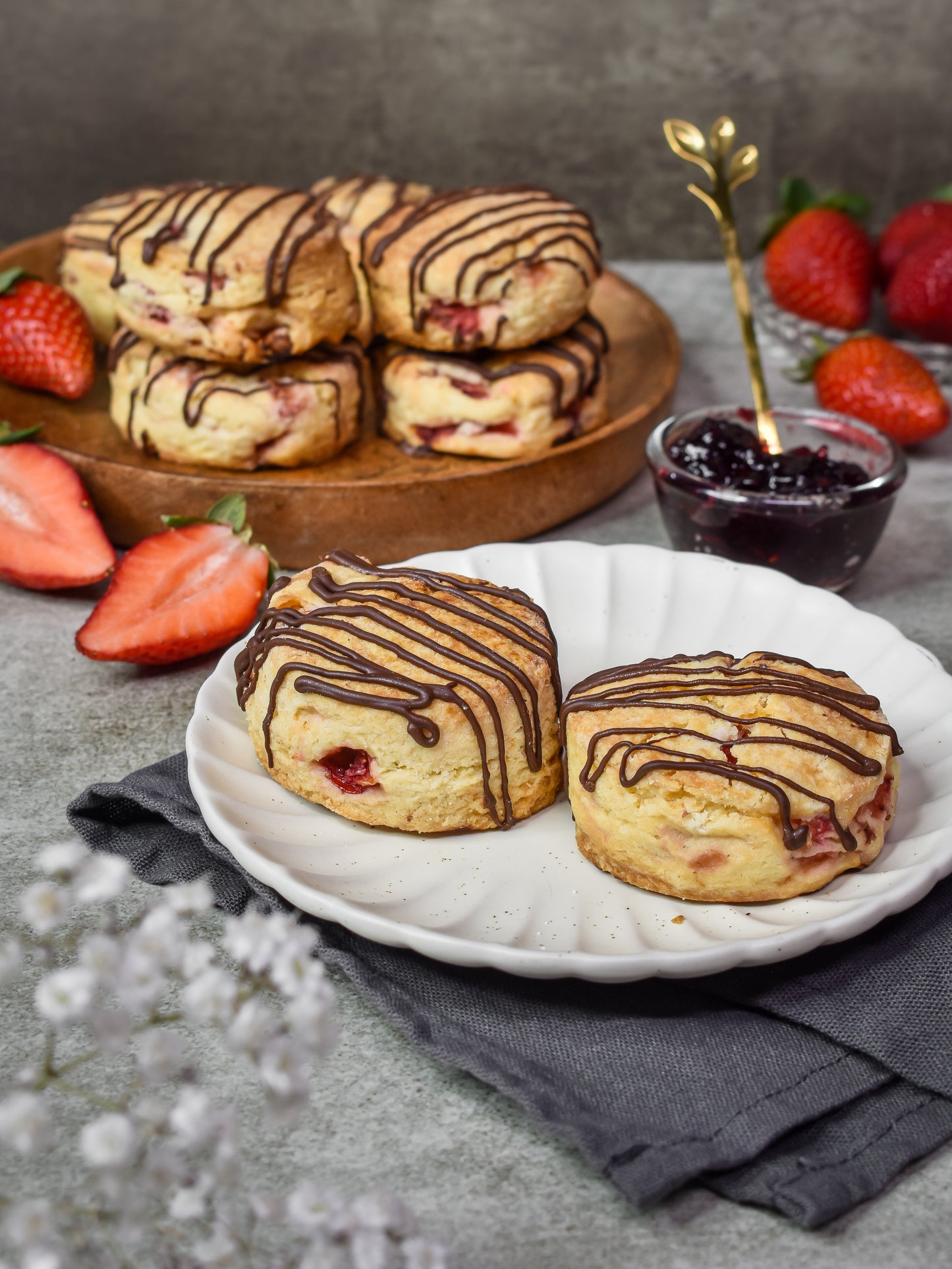 Sourdough Strawberry Scones (Box of 6 )