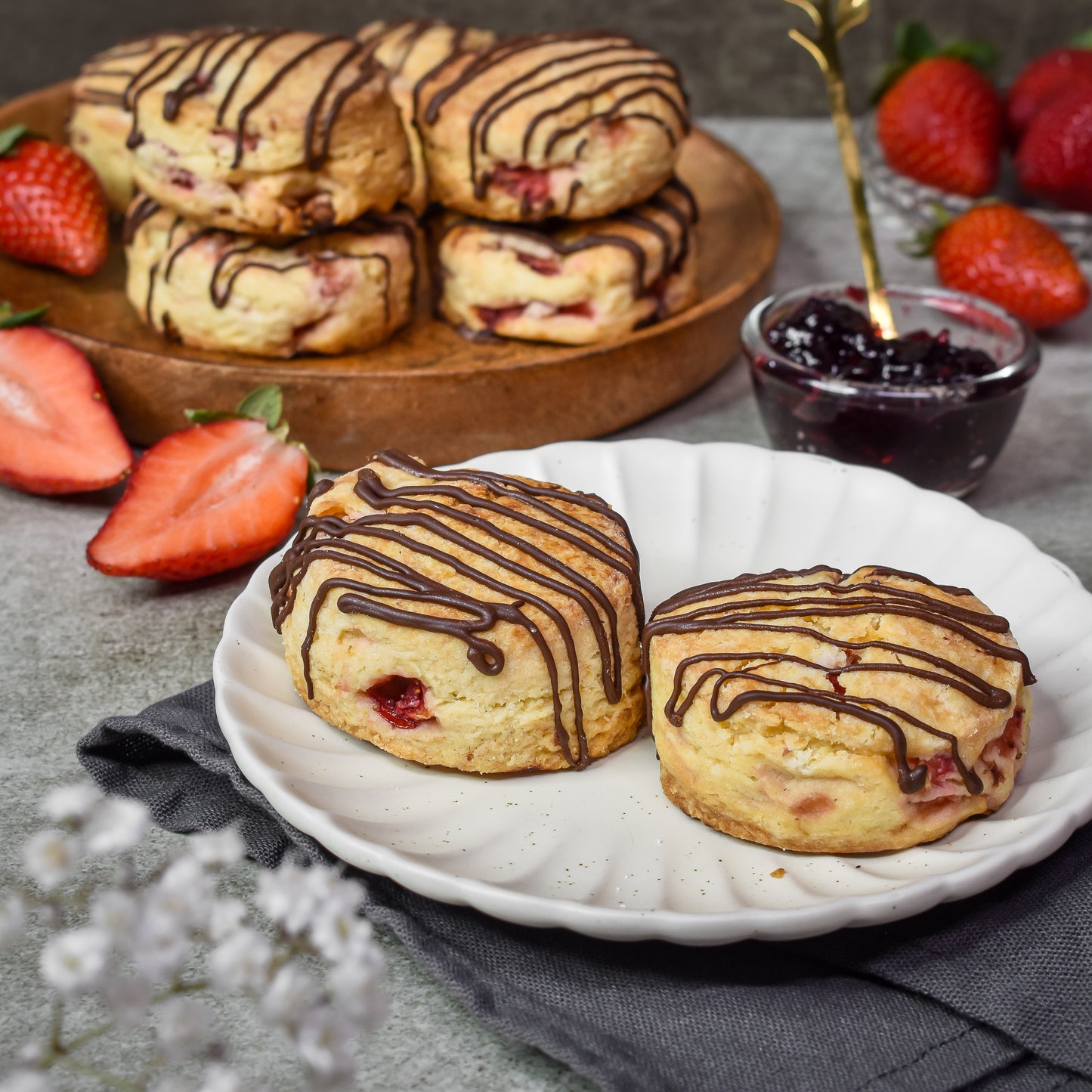 Sourdough Strawberry Scones (Box of 6 )