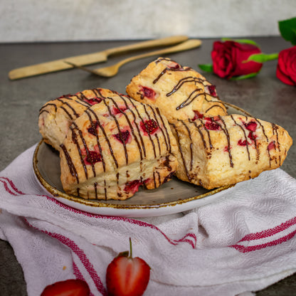 Strawberry sourdough scones