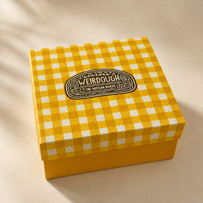 Large square Weirdough gift box for 1 kg cakes